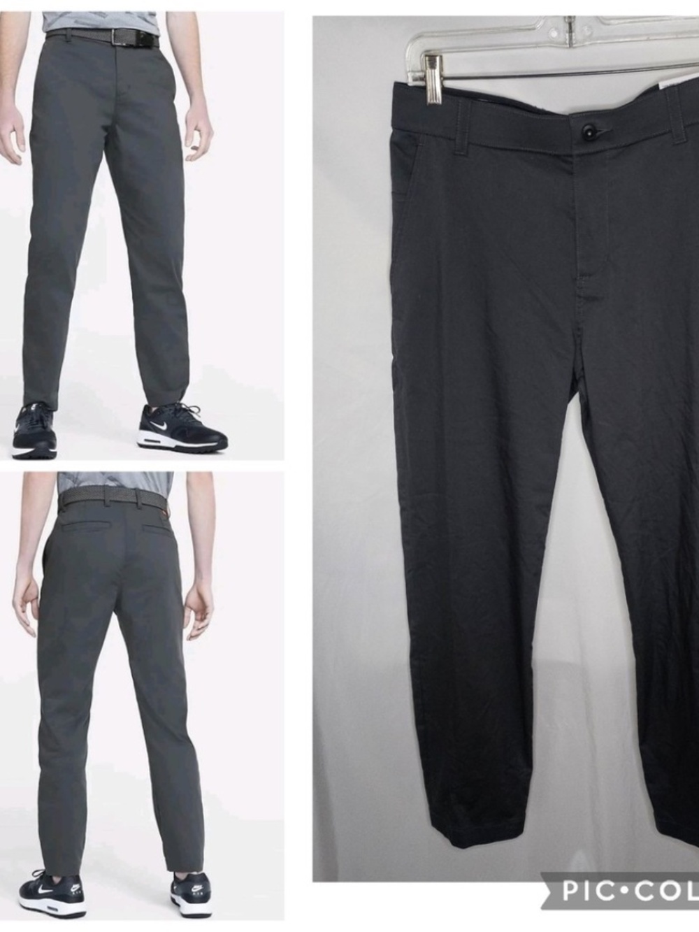 NWT Mens Nike Dri Fit UV UPF 40+ Chino Golf Pants Gray Standard Fit Size M 30x30